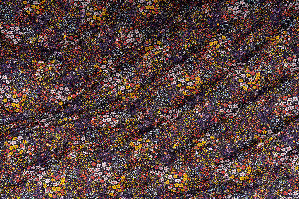 Multicolor Cotton Poplin Floral Digital Printed Fabric