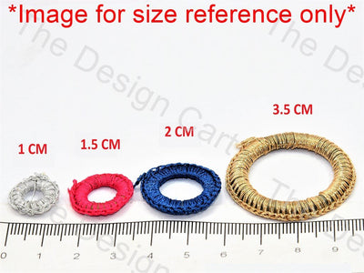 Red Small Round Crochet Thread Rings - The Design Cart (538807894050)