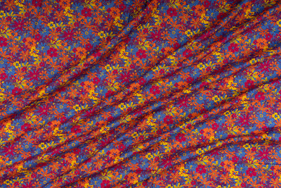 Multicolor Cotton Poplin Floral Digital Printed Fabric