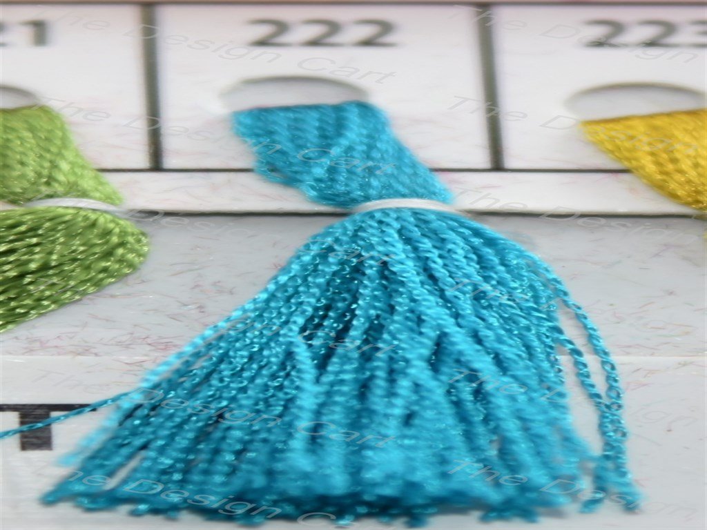 Blue Colour Set 10 Silk Threads (405828304930)