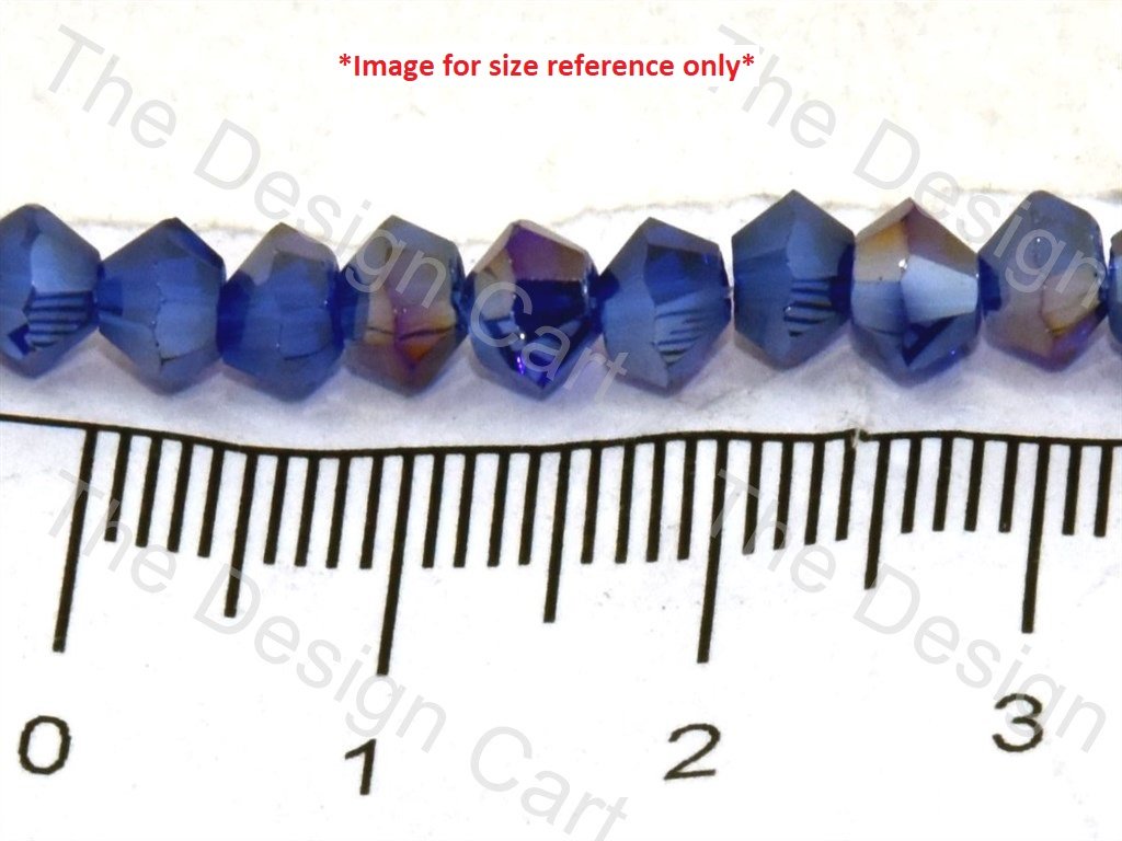 Blue Rainbow Transparent Bicone Crystal Beads - The Design Cart (399624011810)