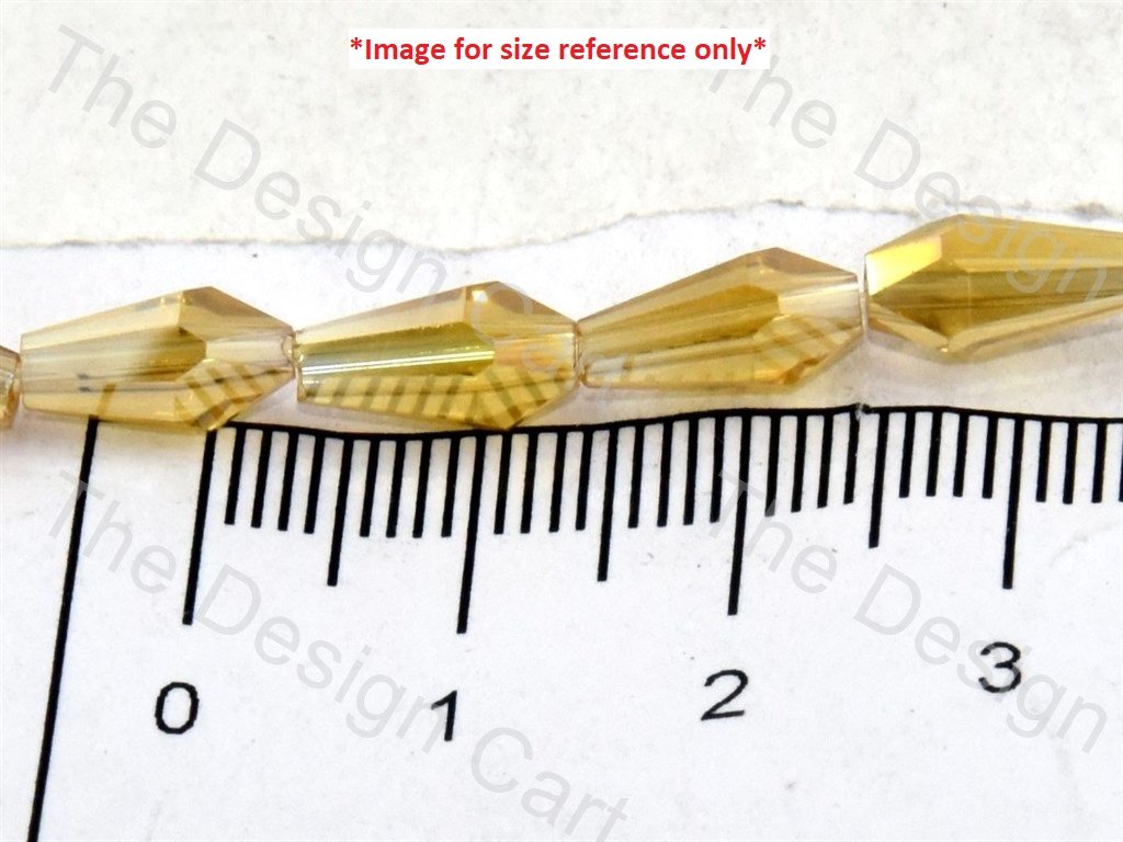 Light Brown Transparent Rainbow Conical Crystal Beads - The Design Cart (399624962082)