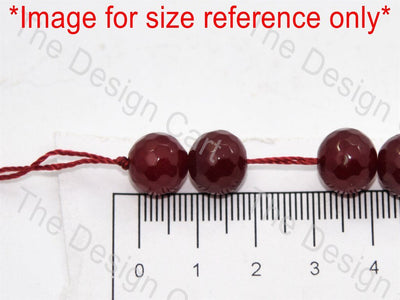 Rose Red Jade Rondelle Quartz Semi Precious Stone - The Design Cart (415443157026)