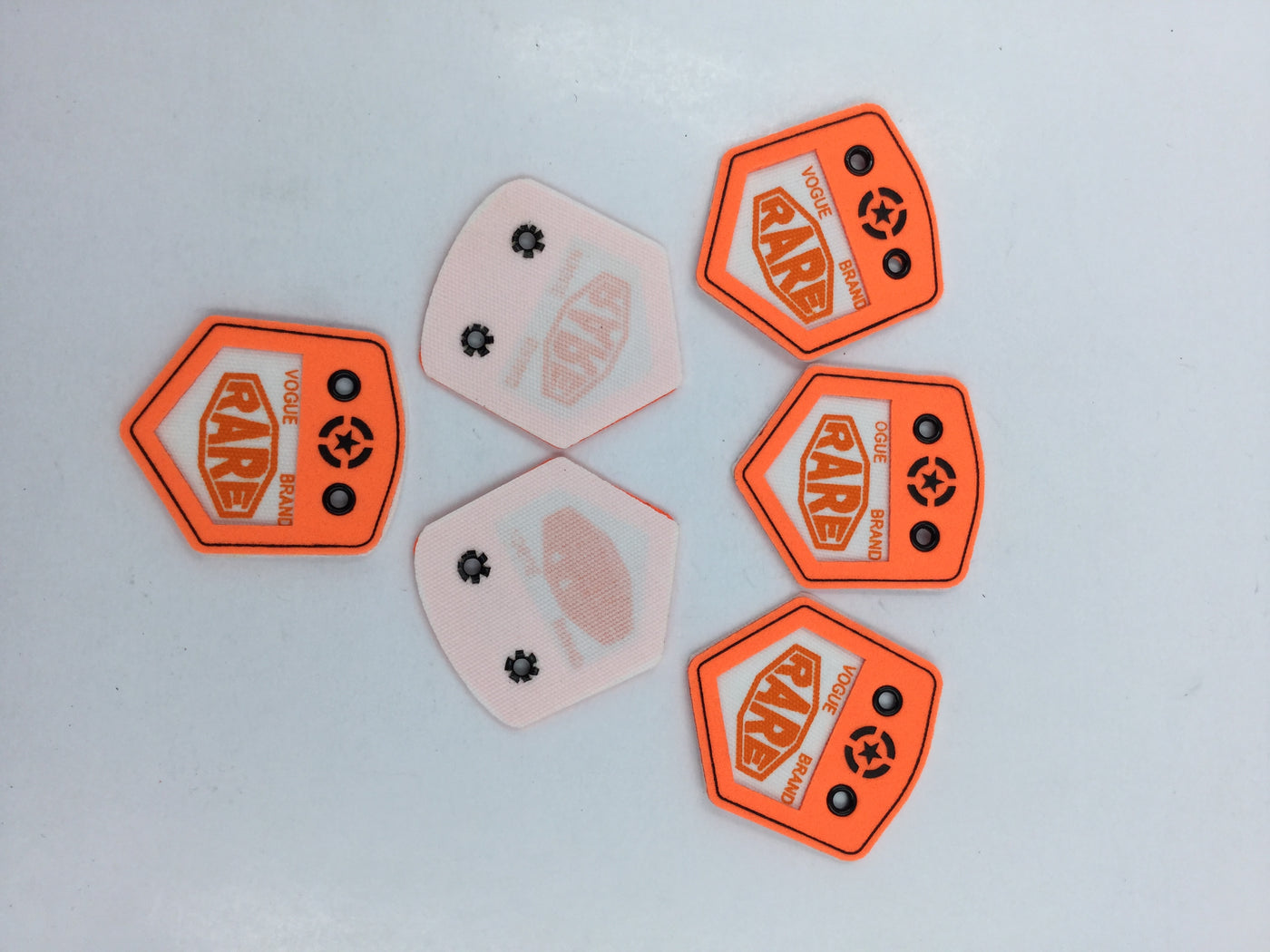 Orange Pentagon Shape Clothes Stickers