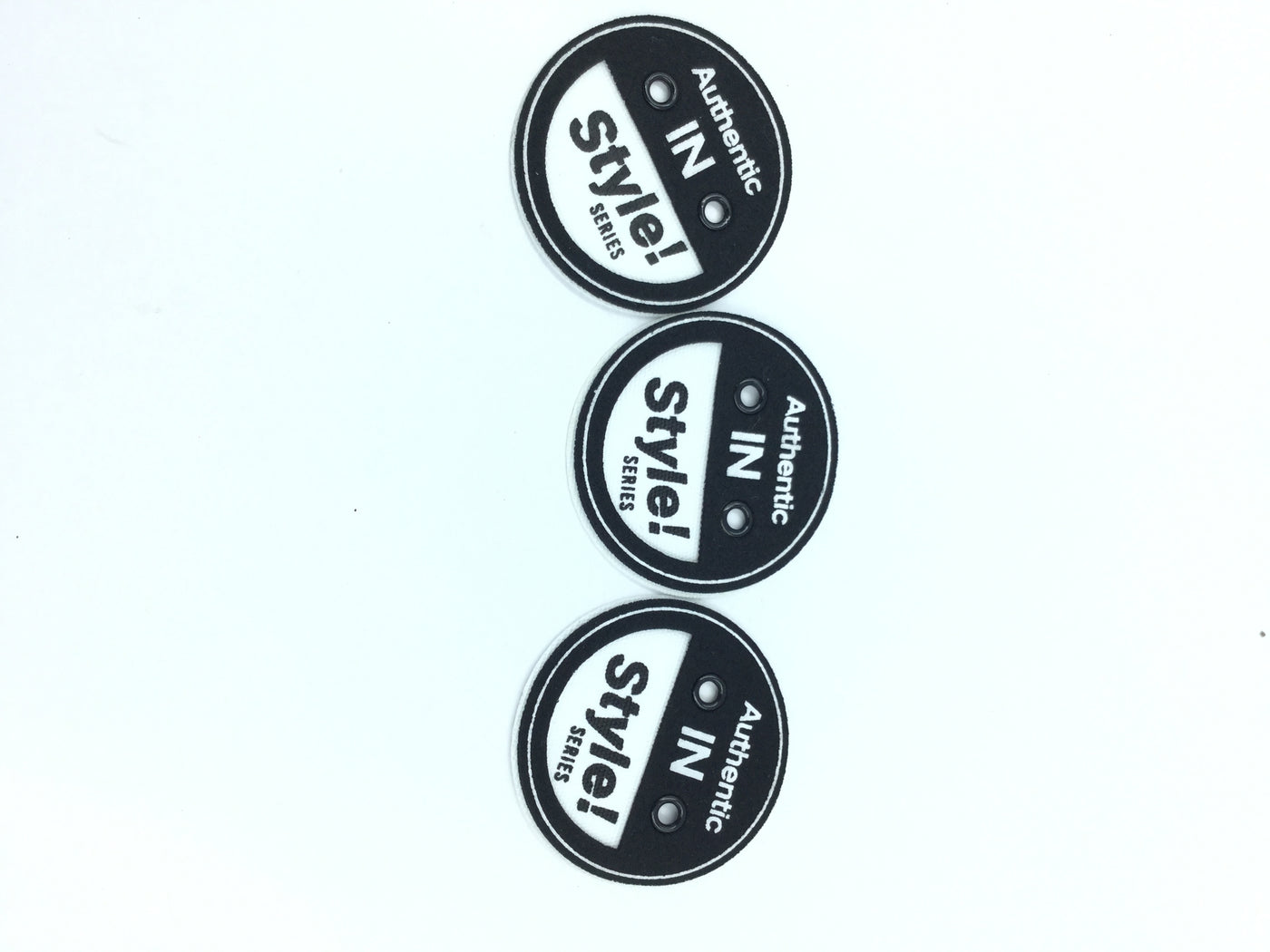 Round Black Clothes Stickers