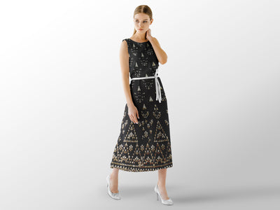 black-georgette-with-rose-gold-gotta-patti-embroidery-work