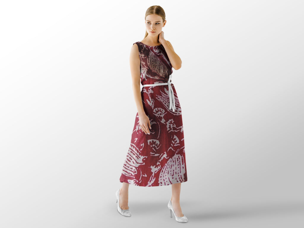 red-lotus-design-cotton-fabric