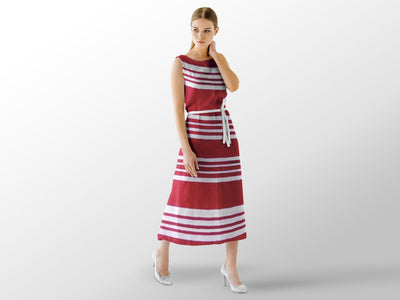 maroon-white-striped-poly-crepe-fabric-4