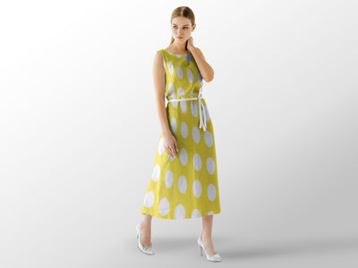 yellow-white-polka-dots-printed-pure-cotton-rayon-fabric