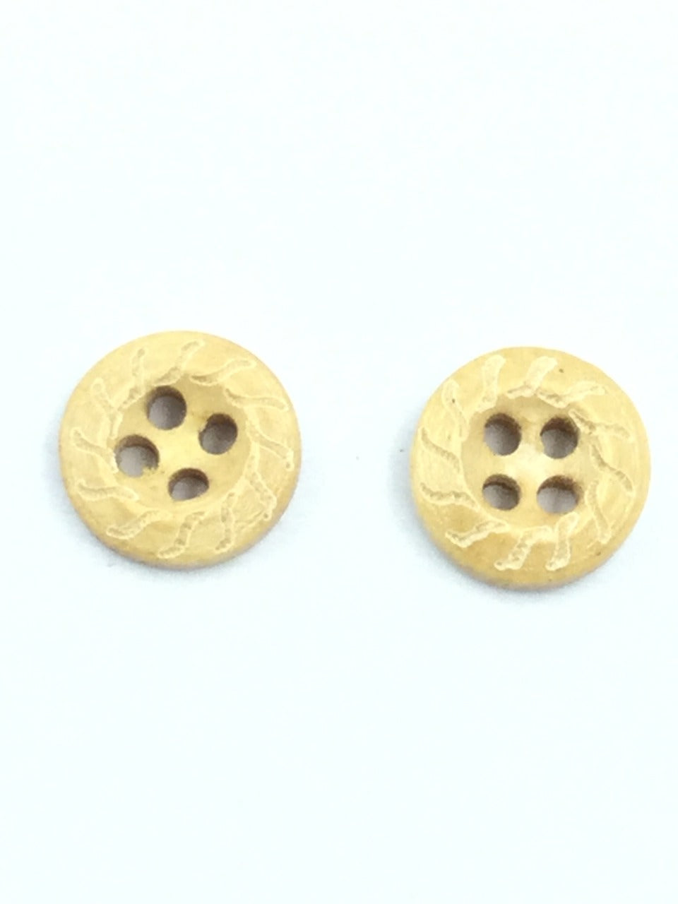 Light Brown 4-Hole Circular Wooden Buttons