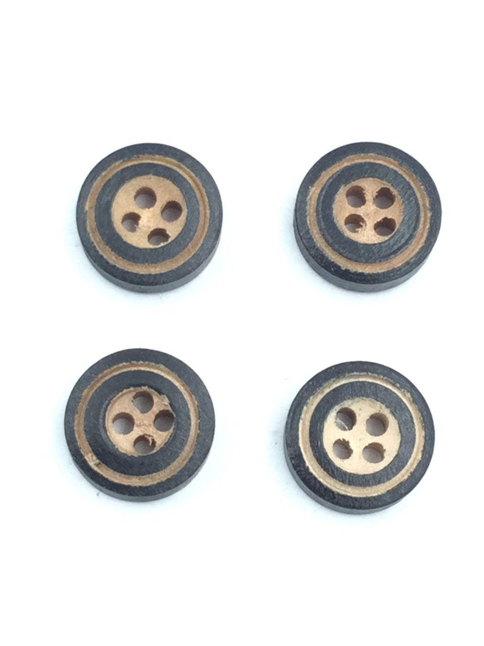 Brown black Circular Wooden Buttons