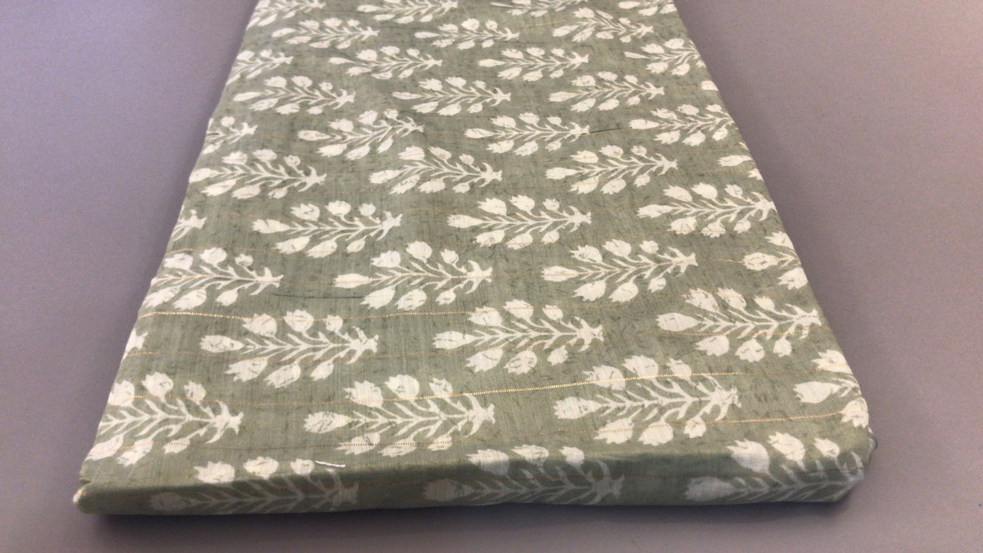 Green Viscose Lurex Fabric